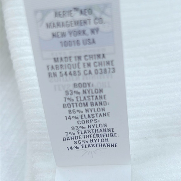 AERIE OFFLINE Split One Shoulder NWT Crop ribbed top size M - Picture 5 of 5